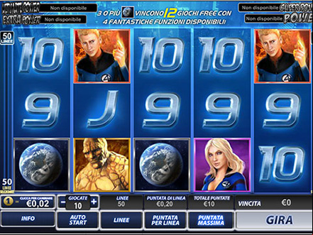 la slot machine i Fantastici 4